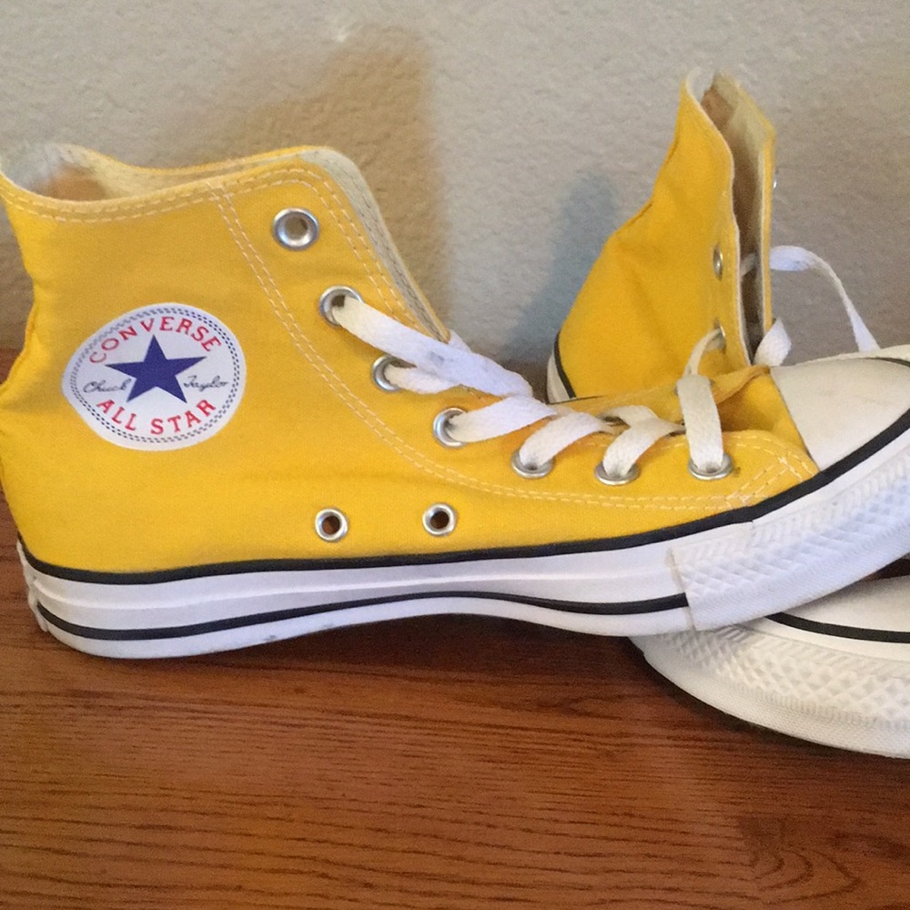 Yellow Hi-Top Converse!